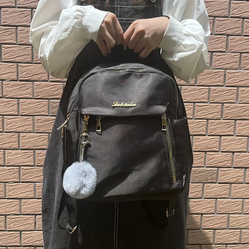 Women Backpack Travel Casual Waterproof Oxford Shoulder Bags Female Large Capacity Handbag Rucksack Black Purse School Pack