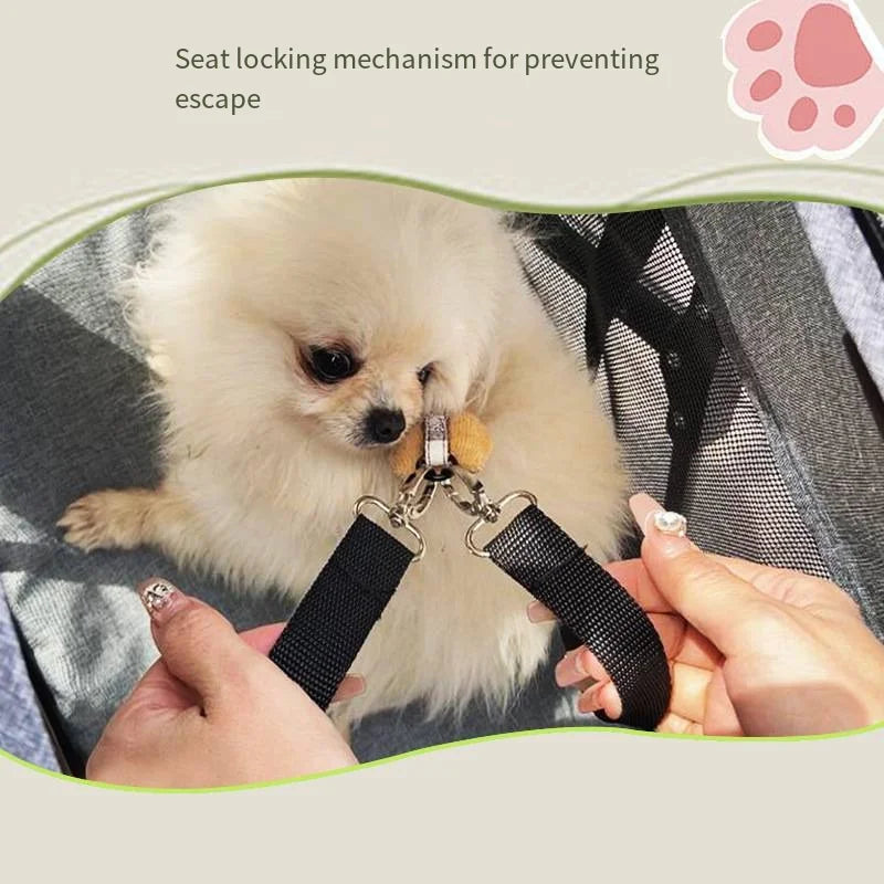 Pet Stroller with A Load-bearing Capacity of 20kg Cat Dog Stroller Small Lightweight Foldable Teddy Bear Outdoor Cart Detachable