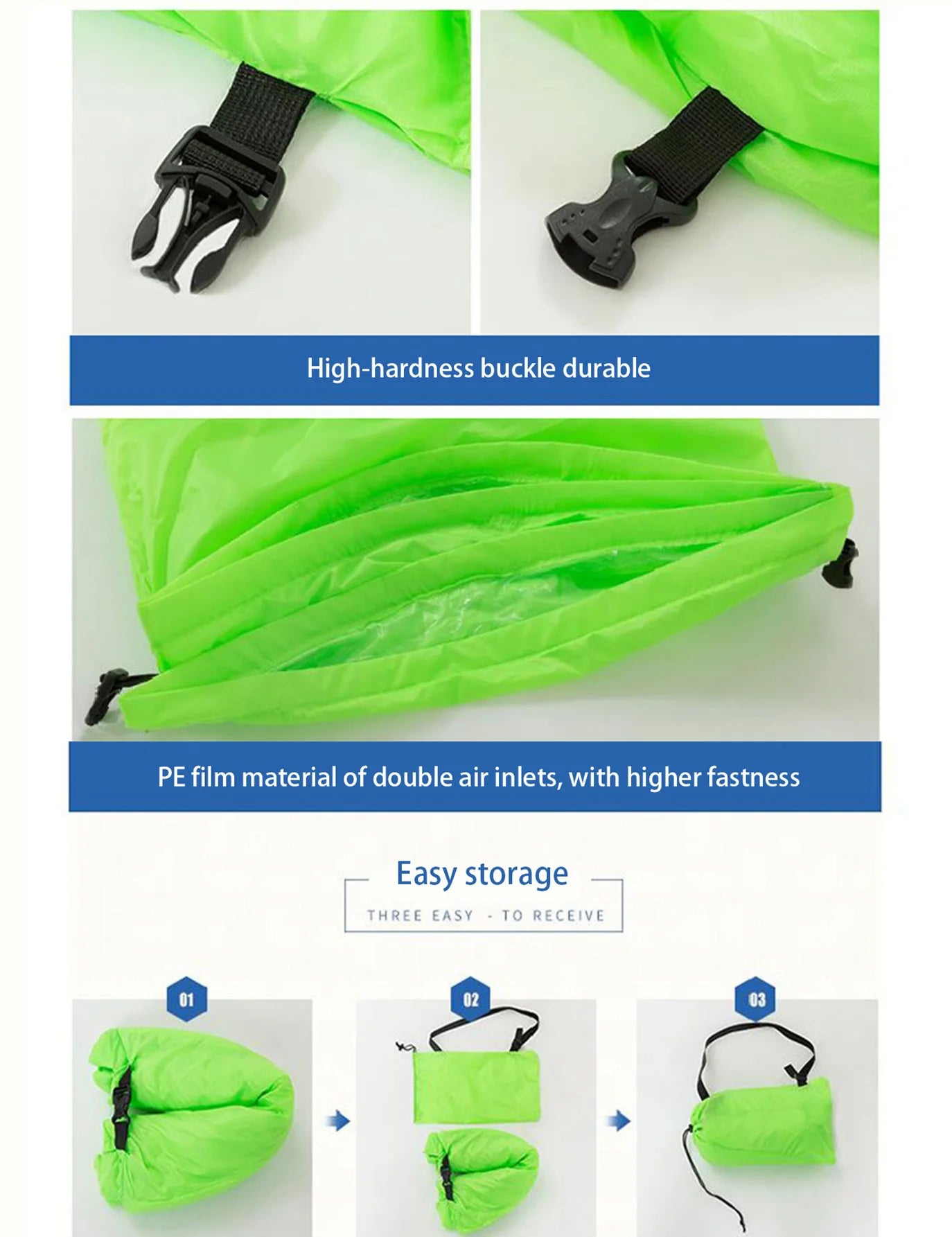 Outdoor lazy inflatable sofa, air mattress, single lounge chair, portable camping nap sofa