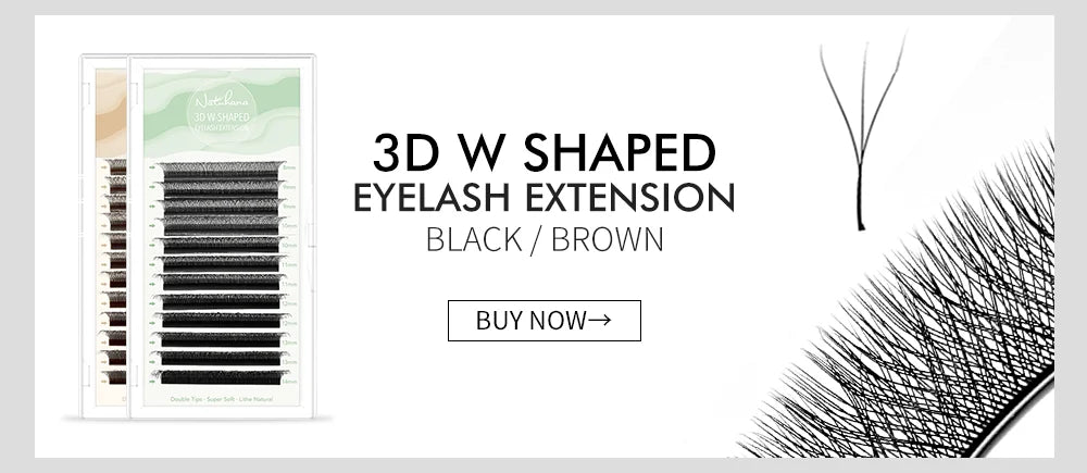 NATUHANA W-Shaped 4D 5D Volume Eyelash Extensions Premade Volume Fans W Shape Lashes Natural Soft False Eyelashes for Makeup