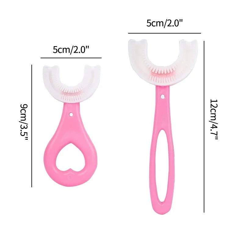 Baby Toothbrush Children 360 Degree U-shaped Child Toothbrush Kids Teeth Oral Care Soft Silicone Baby Brush Teethers Cleaning
