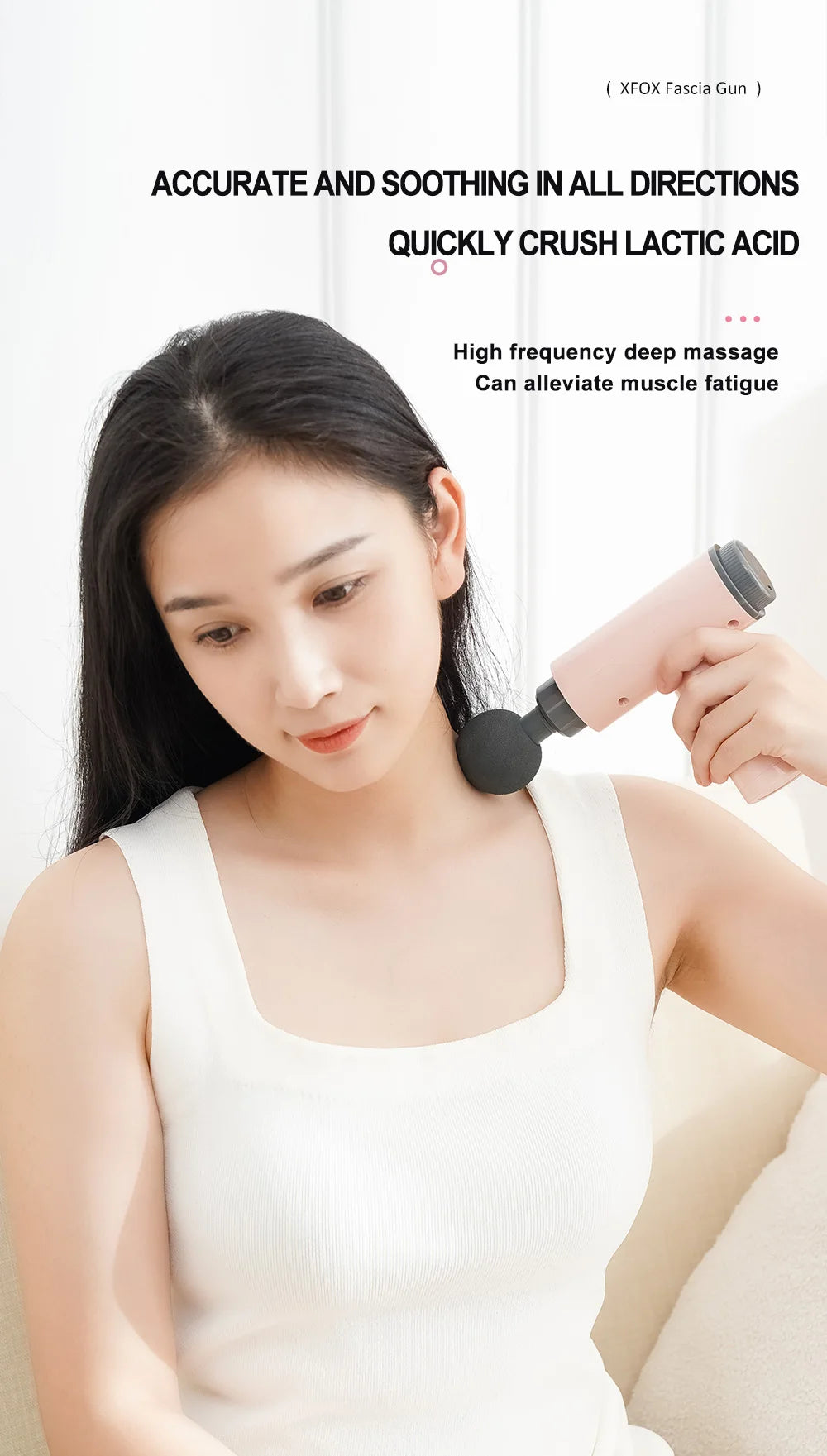 Fascia Massge Gun Vibration Deep Tissue Muscle Relaxation Massager Portable Fitness Device For Body Neck Arm Pain Relife
