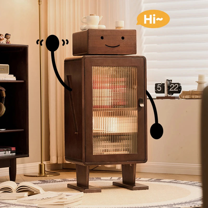 Solid wood chest of drawers, TV cabinet side cabinet, sofa side cabinet, bedroom storage cabinet, robot bedside cabinet
