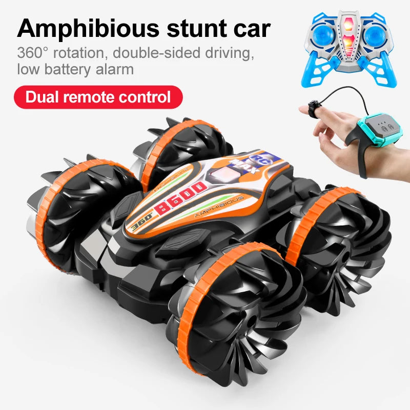 Amphibious Remote Control Car RC Stunt Car Vehicle Double-sided Flip Driving Drift Rc Cars Outdoor Toys for Boys Children's Gift