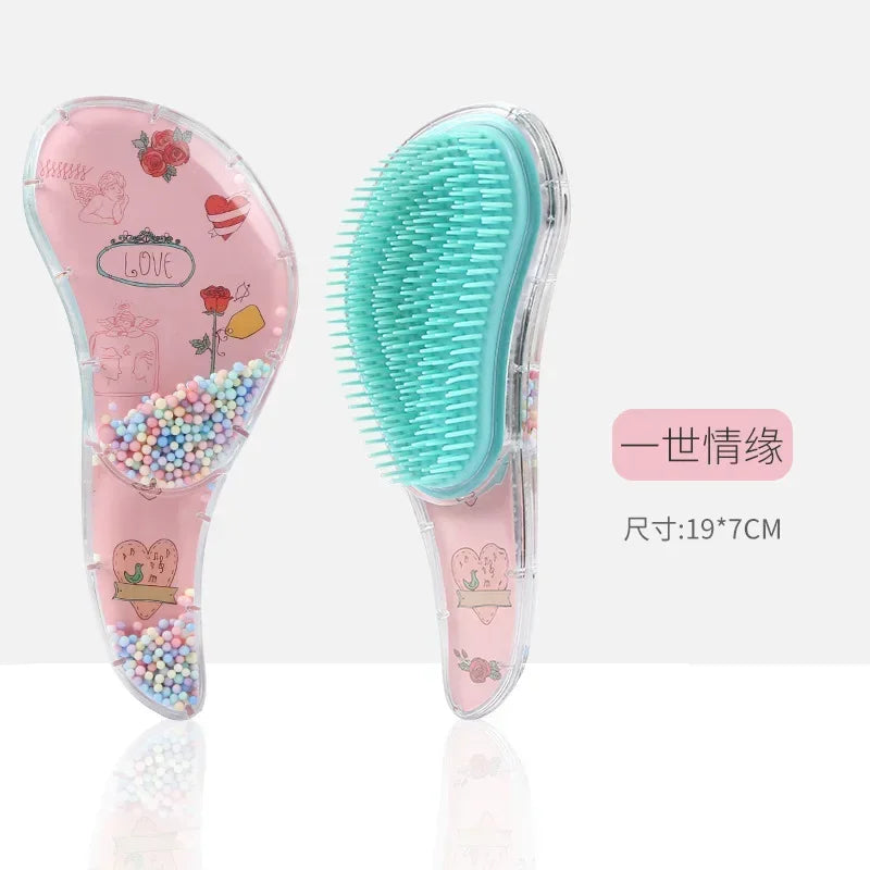 Children's Hair Smoothing Comb Anti-static Massage Hair Brush Tangle Detangle Shower Massage Hairbrush Comb Salon Hair Styl Tool