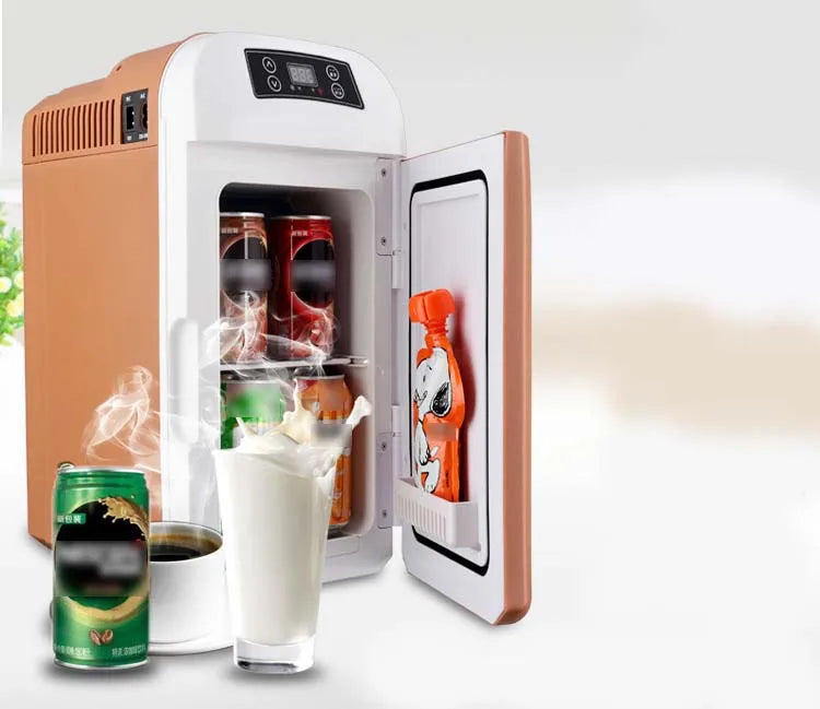 8L Car Home Dual-use Refrigerator Small Refrigerated Refrigerator Cold And Hot Dual Energy Refrigerator Fridge Mute Low Noise