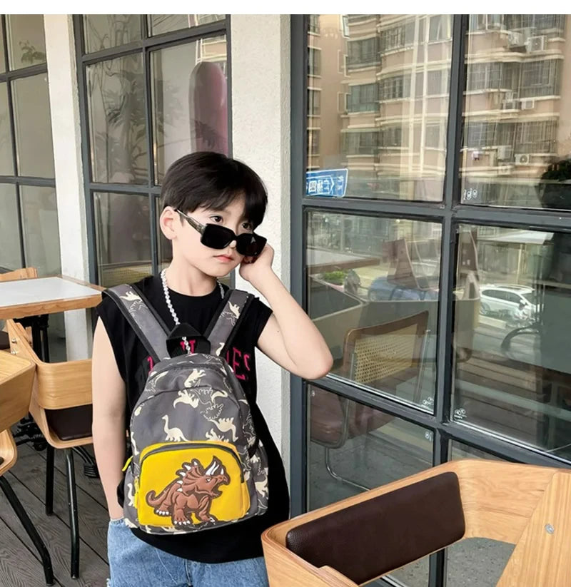 Kindergarten Backpack for Boys Fashion Dinosaur School Backpacks Cartoon Print Casual Kids School Bag Girls Schoolbags 3-8 Years