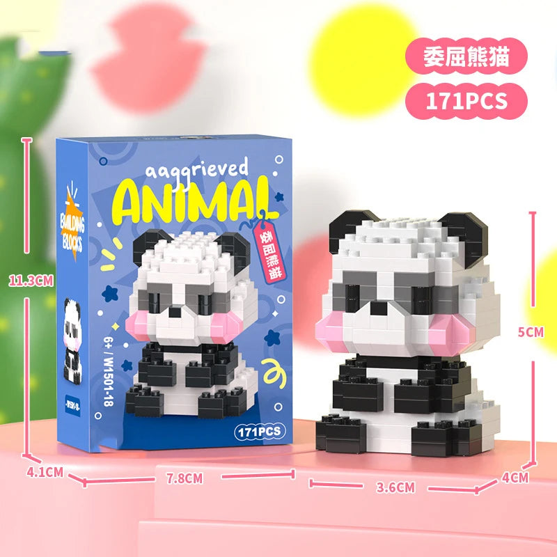 Animals Bricks Construction Set Micro Building Blocks Children Toy Adult Particle Building Block Mini Toys Decoration Home Gifts