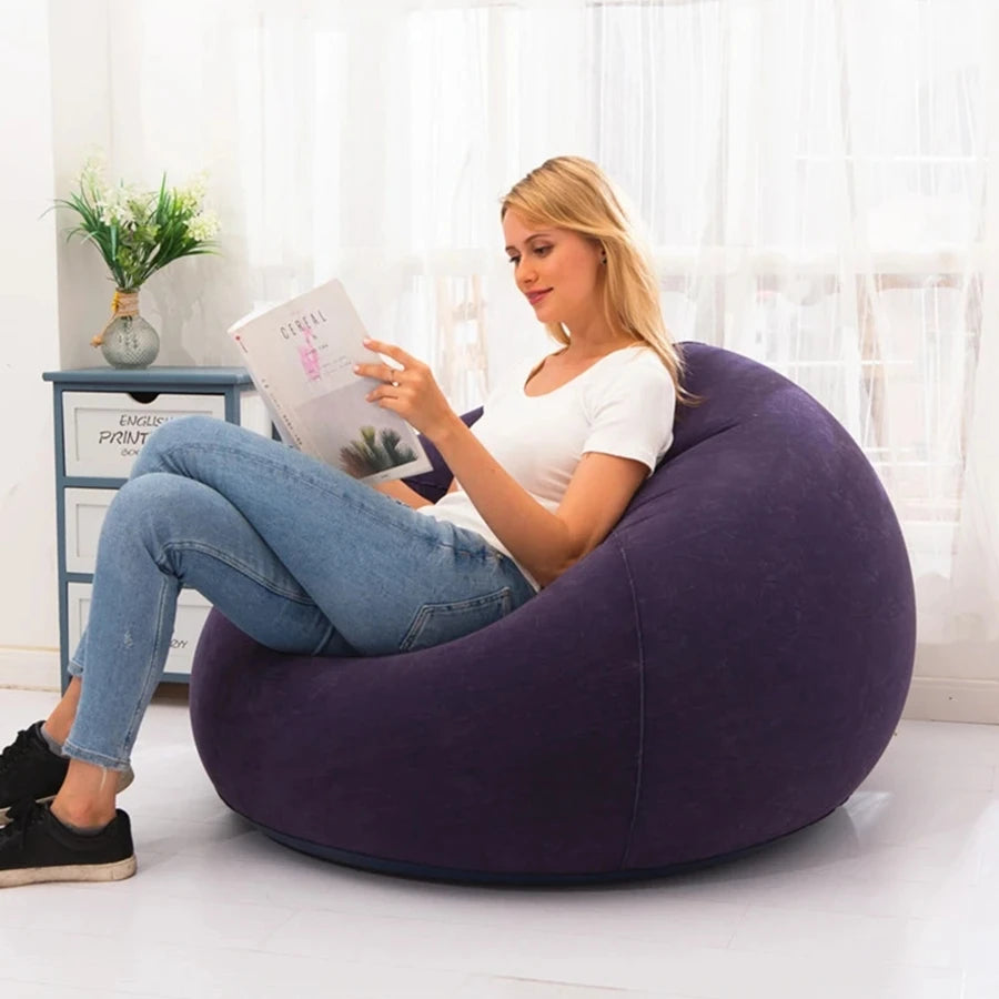 Large Lazy Inflatable Sofa Chairs PVC Lounger Seat Bean Bag Sofas Pouf Puff Couch Tatami Living Room Supply Outdoor Camping