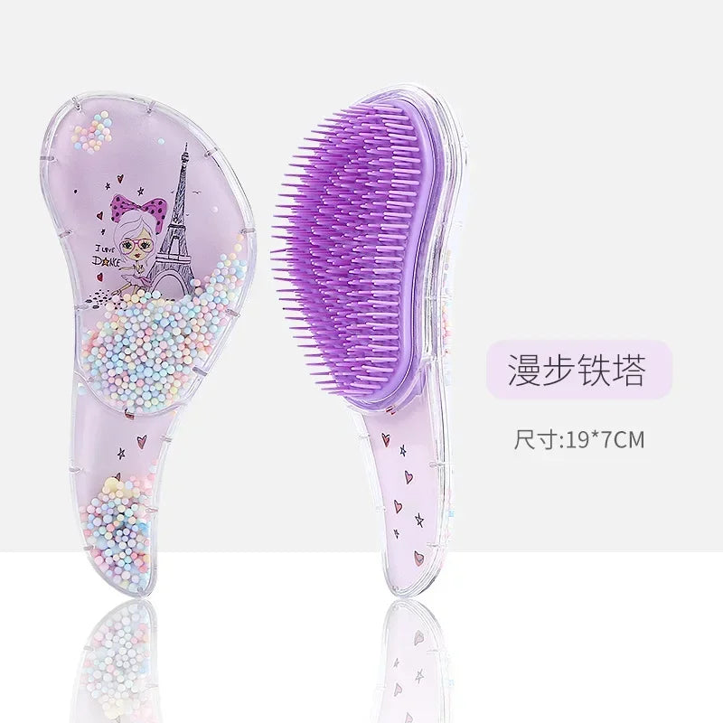 Children's Hair Smoothing Comb Anti-static Massage Hair Brush Tangle Detangle Shower Massage Hairbrush Comb Salon Hair Styl Tool