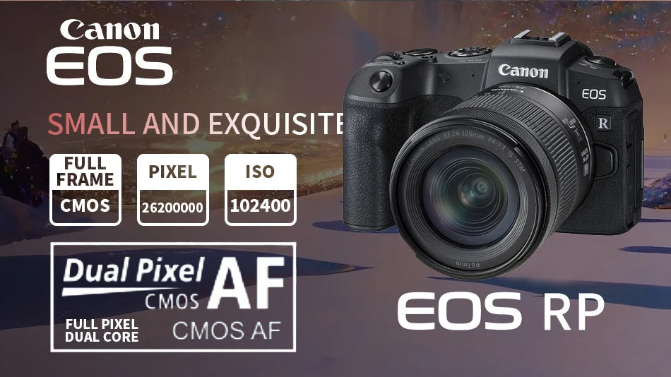 Canon EOS RP Full-Frame Mirrorless Digital Professional Camera 4K Video Body Or With RF 24-105 MM F4 STM USM Lens