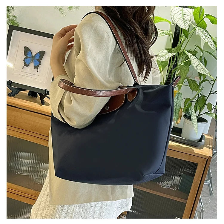 Women's shoulder bag new large-capacity tote bag armpit bag female Longxiang bag fashionable handbag