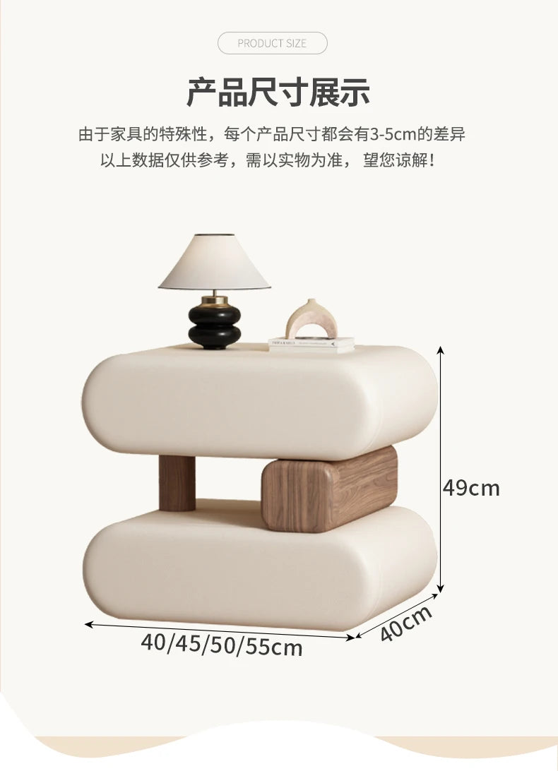 Cream Style Elegant Nightstands Space Saving Glamour Luxury Bedside Tables Trendy Creative Table De Chevet Bedroom Furniture