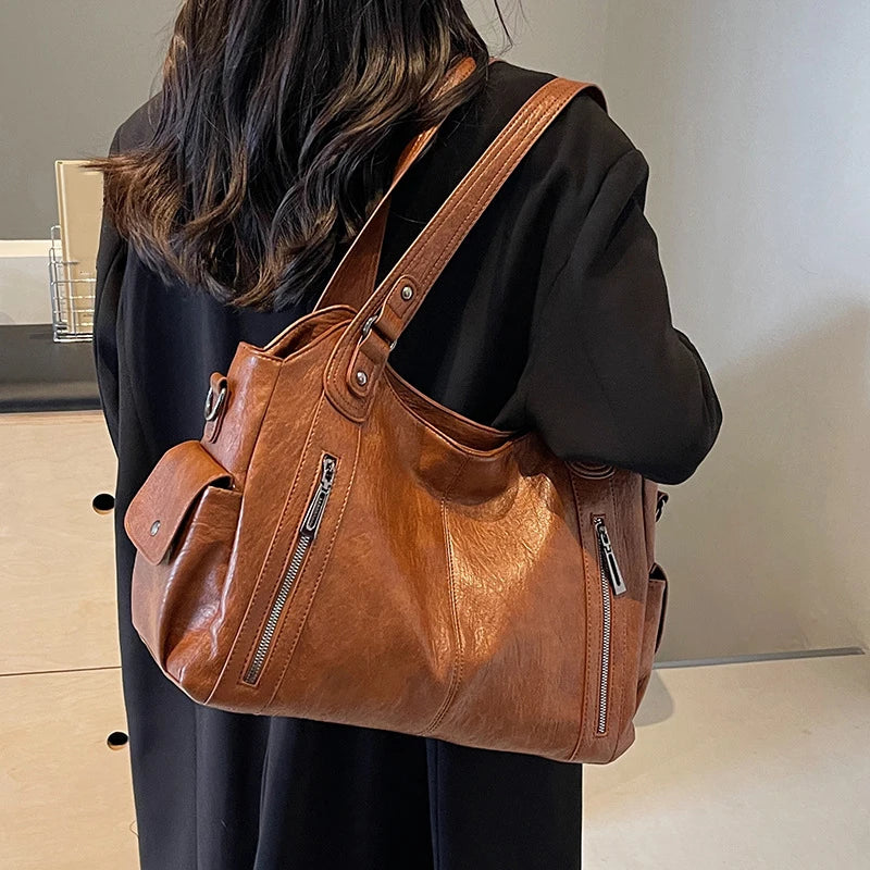 Soft Interior Compartment Shoulder Bags High Quality Contrasting Colors Crossbody Bags for Women Fashion Pu Leather Handbags