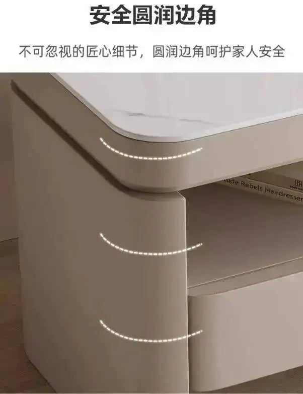 Aesthetic Luxury Bedside Table Unique Trendy Design Storage Nightstands With Drawers Mesita De Noche Bedroom Furniture