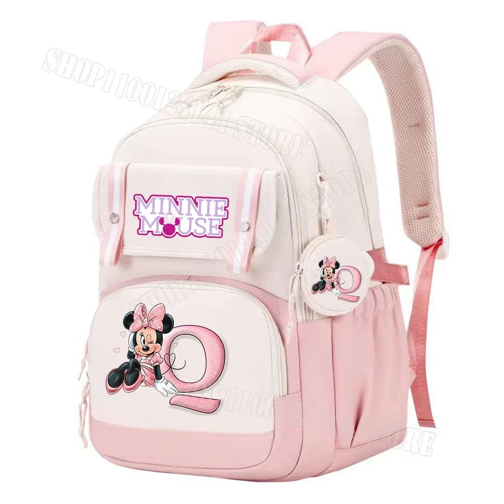 Minnie Mouse Disney Backpacks Mochilas Aestethic Backpacks for Teenager Canvas Laptop Backpack School Student Kawaii Bag Gift