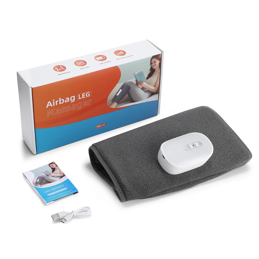 Wireless Air Pressure Calf Massager Electric 4 Mode 8 Level Airbag Compresstion Leg Heating Massage Foot Calf Muscle Relaxation