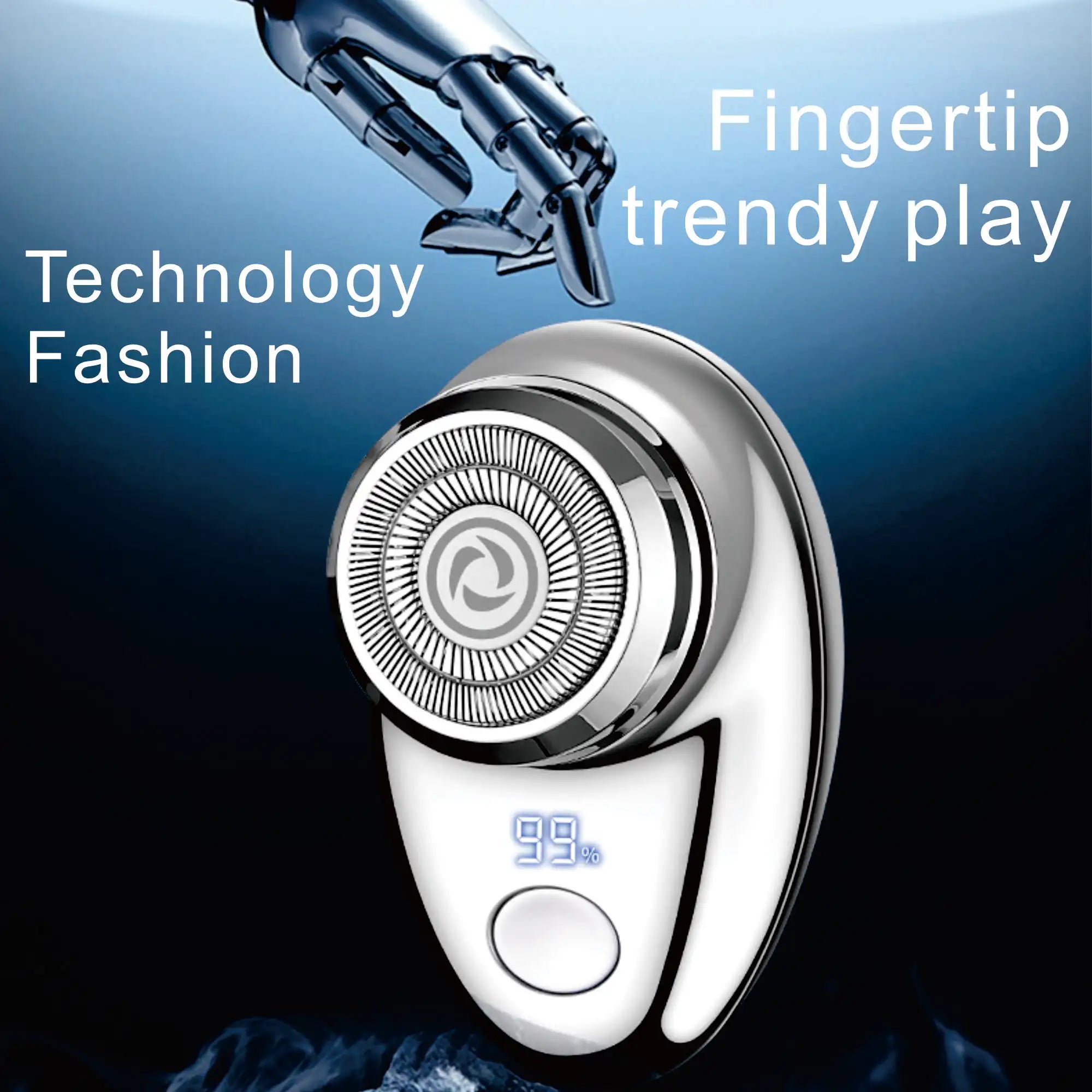 Mini electric shaver, portable powerful storm shaver, USB charging, intelligent battery display, lightweight shaver