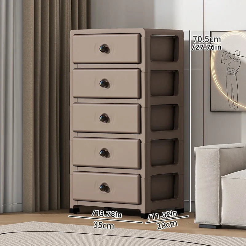 Mobile Multi-Layer Drawer Storage Cabinet,Large Capacity Bedside Table with Wheels for Bedroom/Kitchen/Living Room