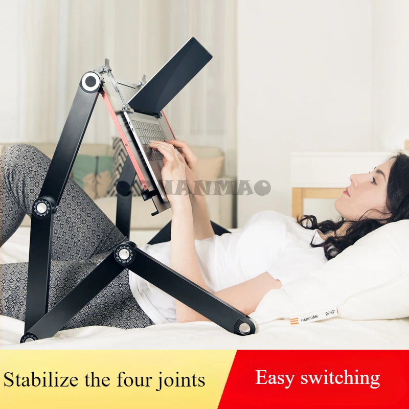 Lying Flat on The Bed, Laptop Desk, Foldable Tablet Stand, Adjustable and Movable, Writing Desk for Lying Down Desk Table