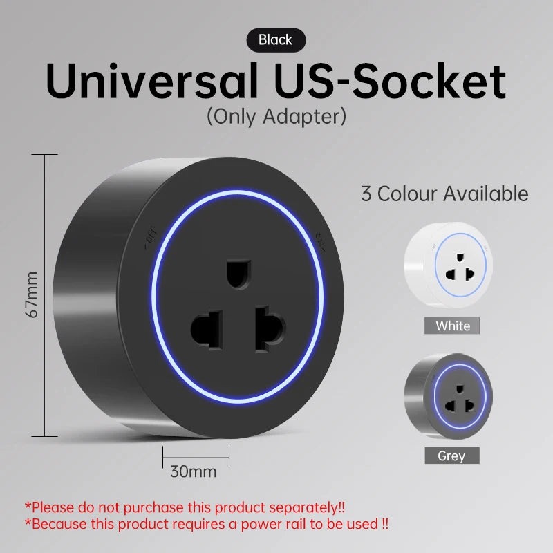 Universal Home Kitchen Bathroom Office Sockets Pop Replaceable High-end Quality Wall Power Track Socket EU UK FR US THA Standard