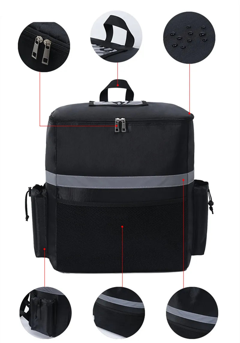35L Extra Large Thermal Food Bag Cooler Bag Refrigerator Box Fresh Keeping Food Delivery Backpack Insulated Cool Bag