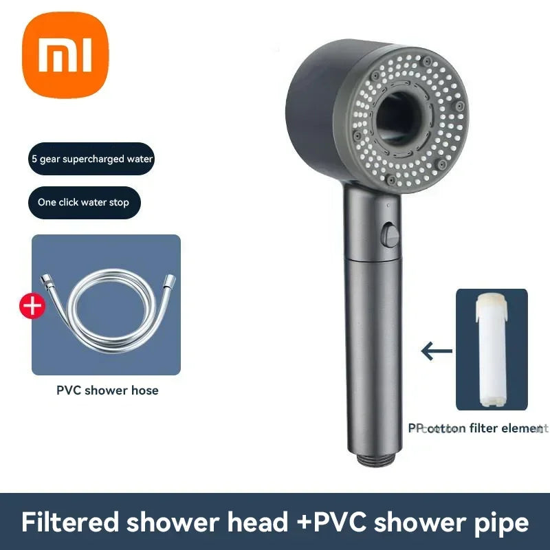 Xiaomi 5-Modes Shower Heads High Pressure Mijia ShowerHead Set Portable Rainfall Faucet Tap Bathroom Bath Home Bathroom Upgrade