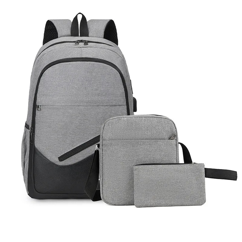 3Pcs Children Backpack Set Back to School Bags for Girls Boys Students Primary Kids Backpacks Fashion Travel Bag USB Charging