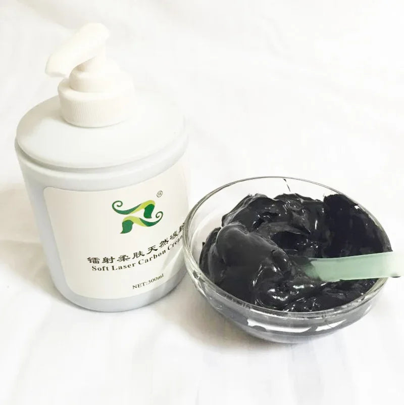 300ml Soft Laser Black Doll Carbon Cream Laser Powder Carbon Gel for Nd Yag Laser Skin Rejuvenation Treatment