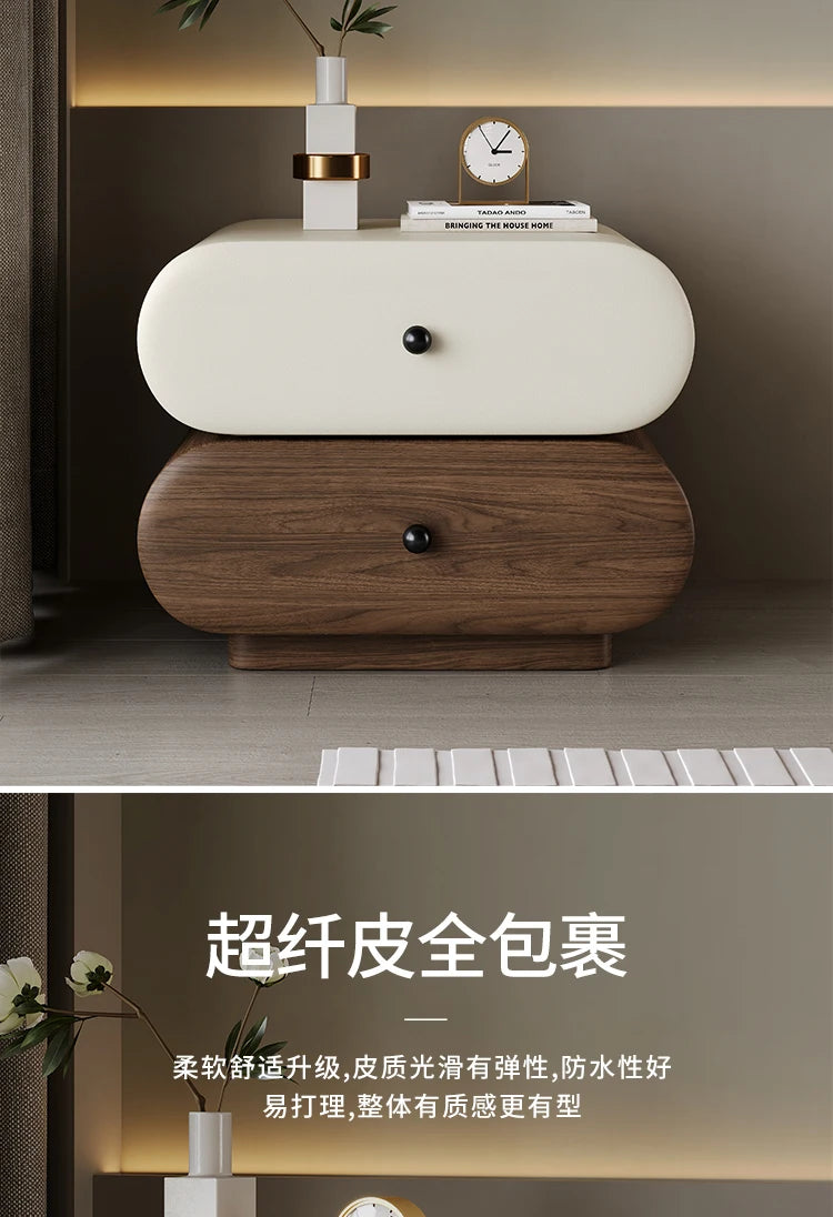 Glamour Cream Style Nightstands Tiny Cute Space Saving Bedside Tables Minimalist Luxury Mesitas De Noche Bedroom Furniture