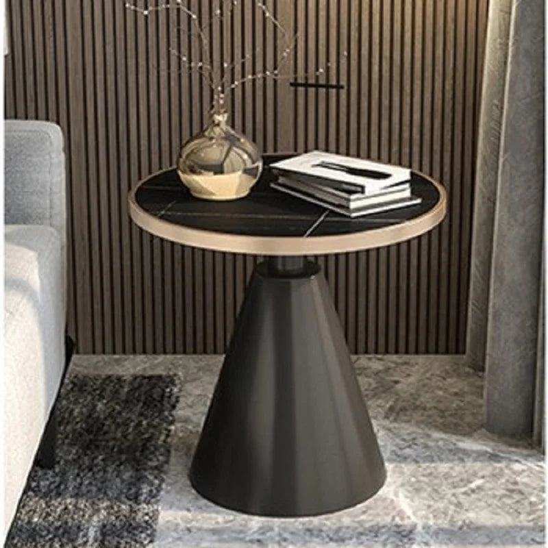 IHOME Retro Small Family Living Room, Small Wooden Table, Coffee Table Beside Sofa, Home Stay Balcony, Leisure Iron Tea Table