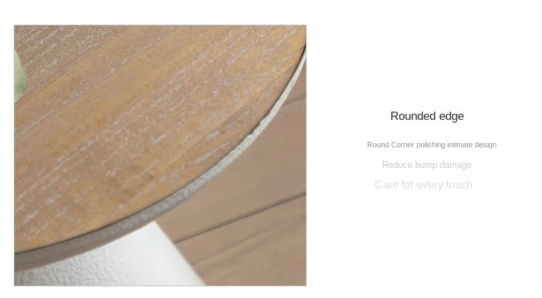 IHOME Retro Small Family Living Room, Small Wooden Table, Coffee Table Beside Sofa, Home Stay Balcony, Leisure Iron Tea Table