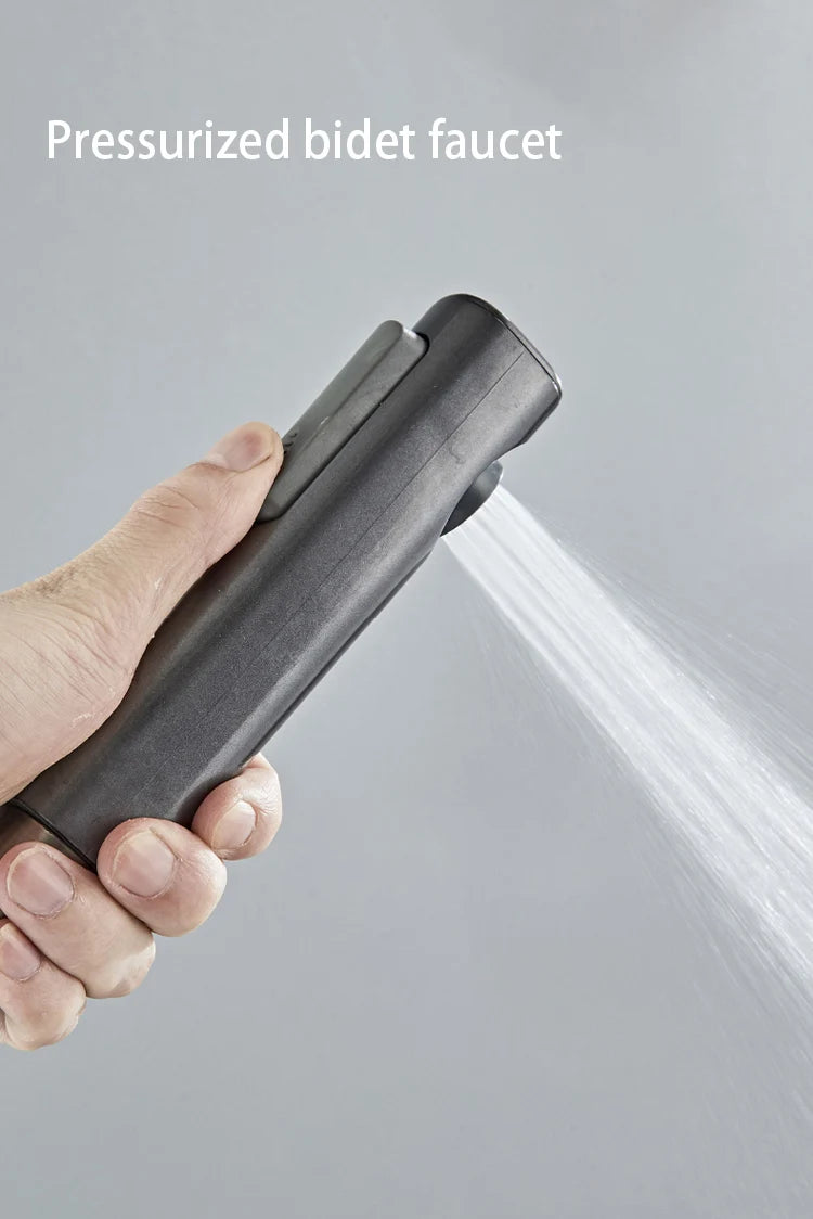 New Design Gun Grey Bathroom Shower System Set Piano Keys Brass LED Digital Shower Faucet Bath Hot and Cold Mixer Shower Tap Set