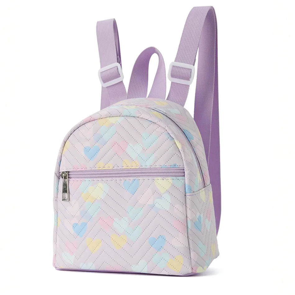 Girls Rainbow Unicorn Mini Backpack Children Kids Multicolored PU School Bag with Style and Durability for Little Fashionistas