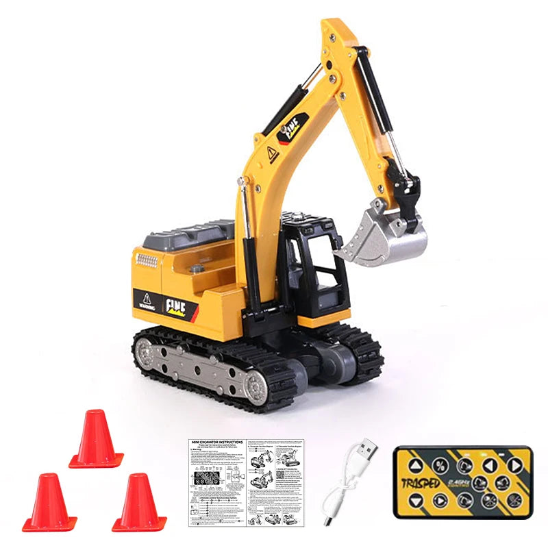 1/64 RC Trucks Alloy Forklift Mini APP 2.4G Rc Cars Remote Control Construction Engineer Vehicle Toys for Boys Adults Kids Gifts
