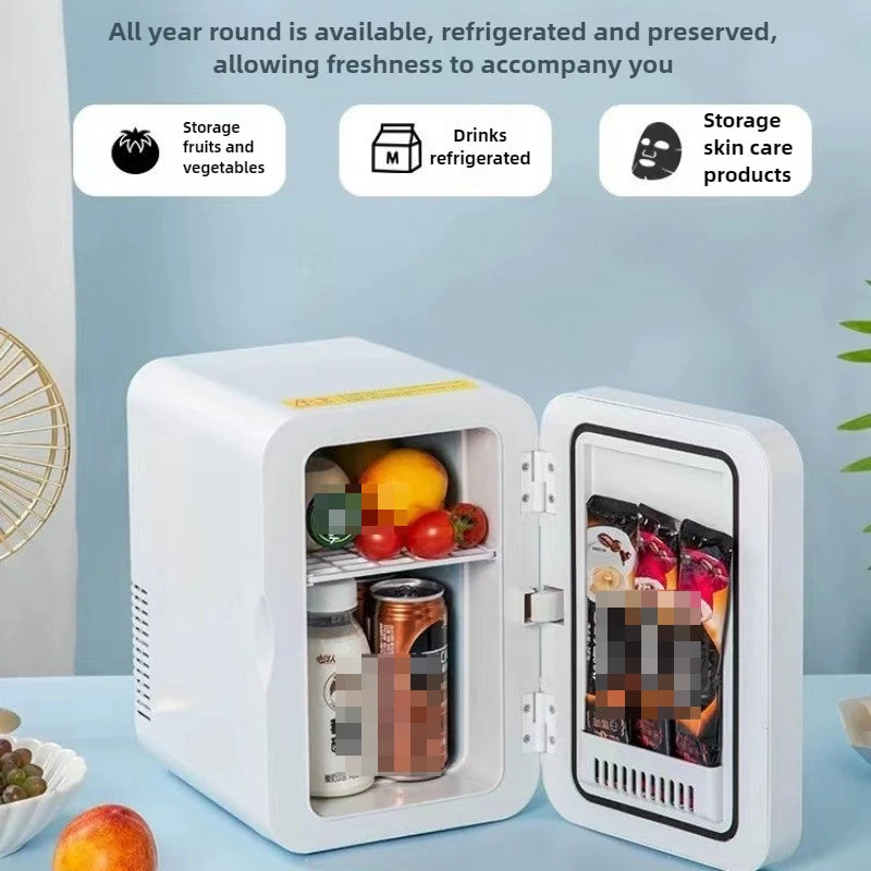 Portable Car Refrigerator 8L Mini Small Dormitory Can Be Used Car and Home Dual-purpose Semiconductor Refrigeration Refrigerator