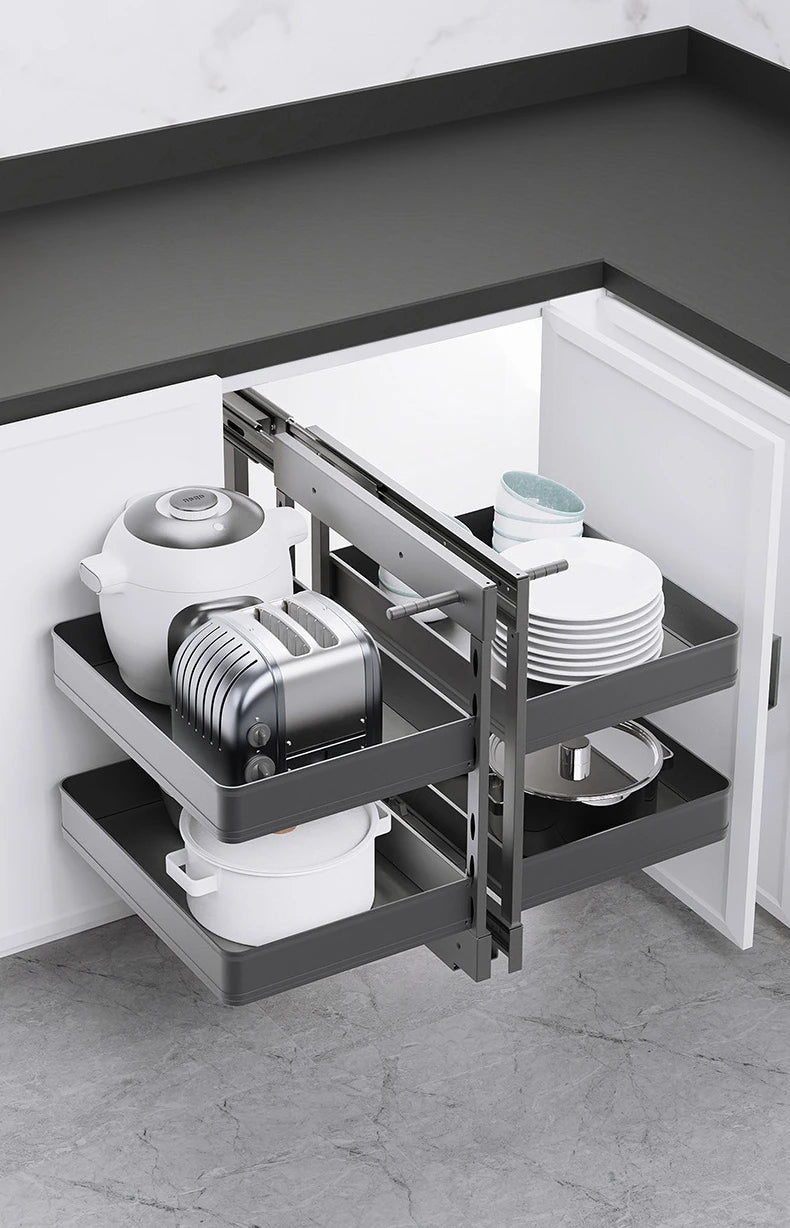 Sliding Kitchen Cabinet Storage Metal Cabinets Organizers Large Removable Spice Drawer Household Narrow Auxiliary Furniture
