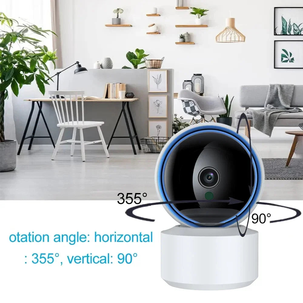 Tuya Smart 360° PTZ Security Camera with AI Motion Tracking- Baby/Pet/House Monitor,2-Way Talk,Ultra - Clear IR Night Vision