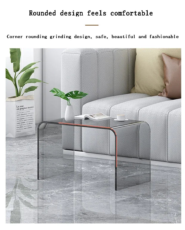 Acrylic Coffee Tables Sofa Small Side Table Modern Bedroom Nightstands Piaochuang Tea Desk Storage Desks Nordic Furniture