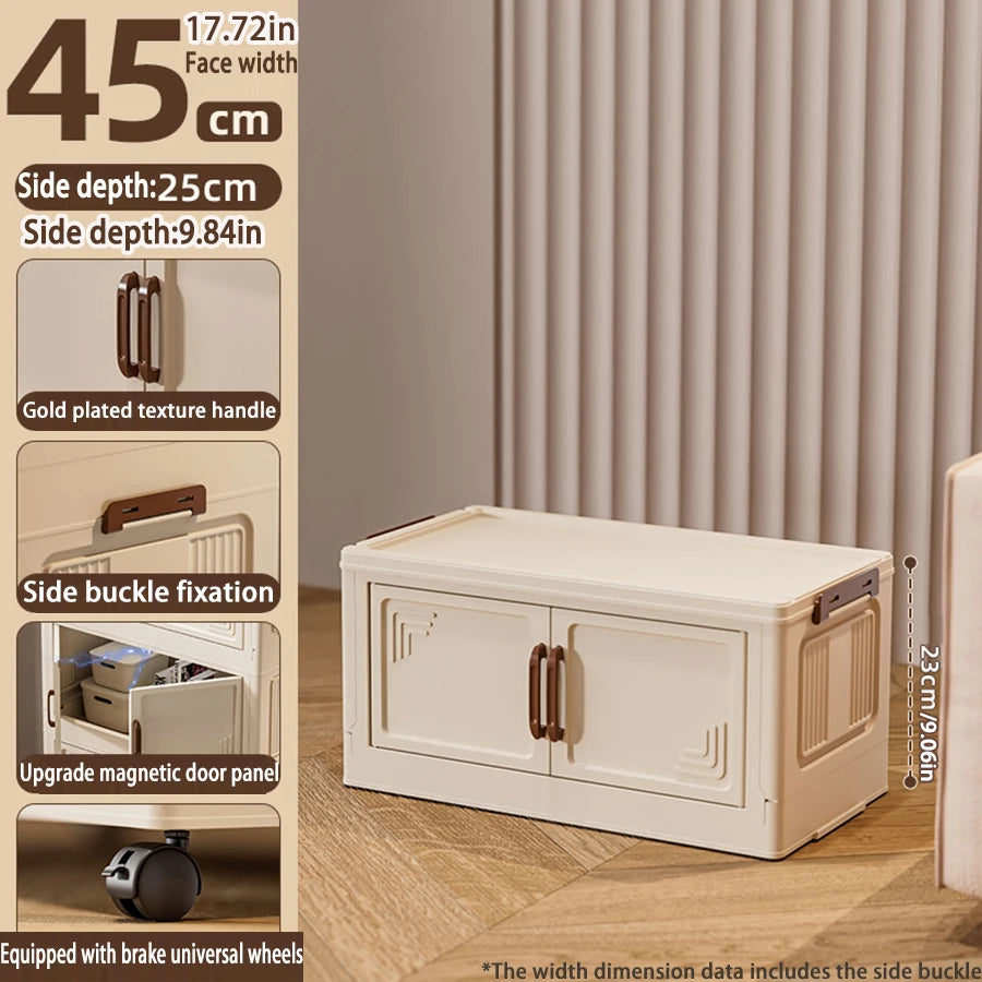 45/55/65cm Length Multifunction Folding Storage Cabinet Dustproof Wardrobe Large Capacity Sundries Cabinet