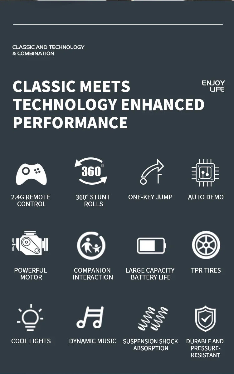 RC Stunt Car With Wifi Hd Camera Bounce Car Flexible Wheels Rotation Led Light Remote Control Jumping Vehicle Toy Gift Q207