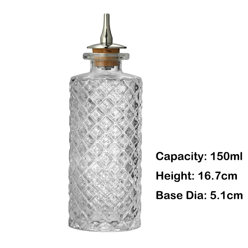 Vintage Cocktail Bitters Bottle with Dasher Top Professional Bar Accessory Bar Tool