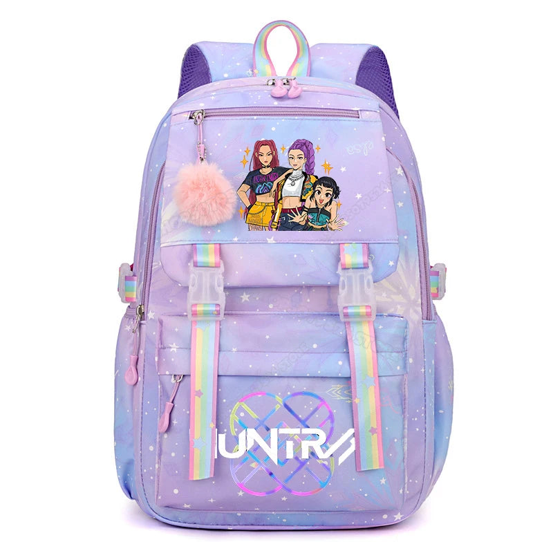 KPop Demon Hunters Backpack High-capacity Kids Knapsacks Movie Music Girl School Schoolbags Cartoon Anime Student Rucksack