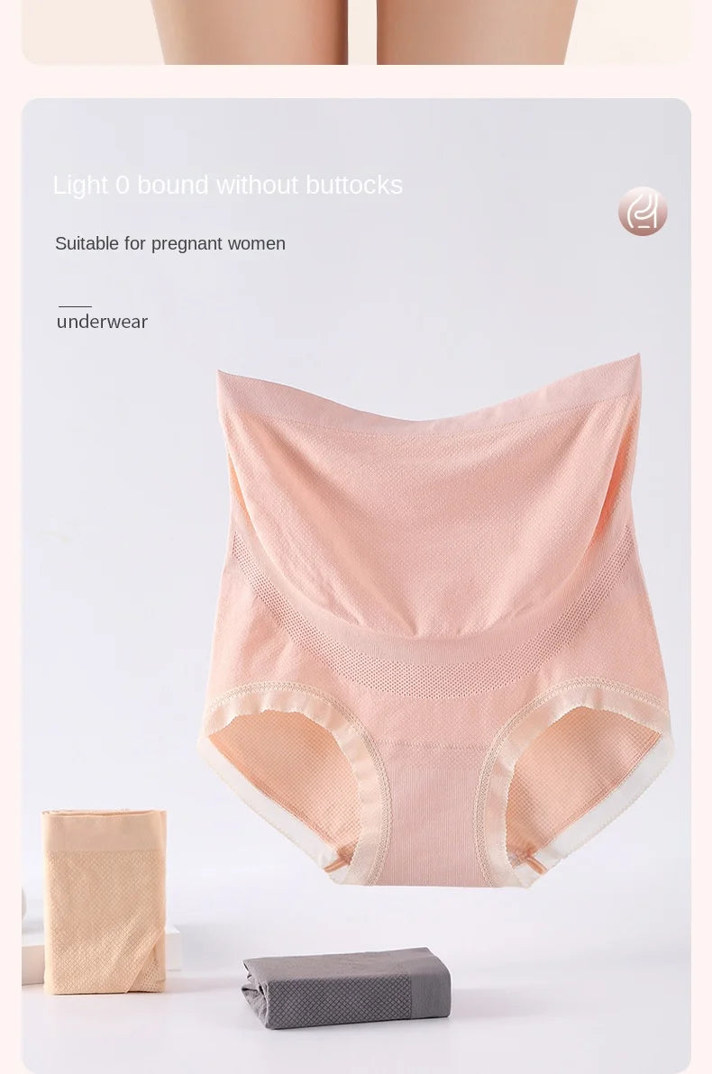 3PCS Maternity Panties High Waist Pregnant Panties Adjustable Belly Support Briefs for Pregnant Women Lace Solid Cozy Intimates