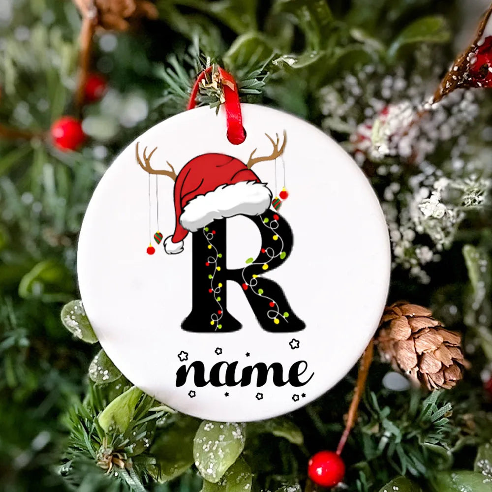 Personalized Christmas Ornament Custom Name Xmas Ornaments Baby Gift Photo Ornament Photography Accessories Holiday Decoration