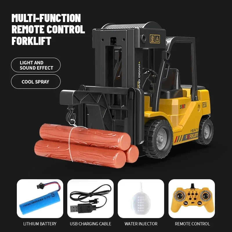 Trucks Forklift 2.4G Children Toys Remote Control Cars Toys for Boys Cranes Liftable Stunt Car Electric Vehicle for Kids Gift
