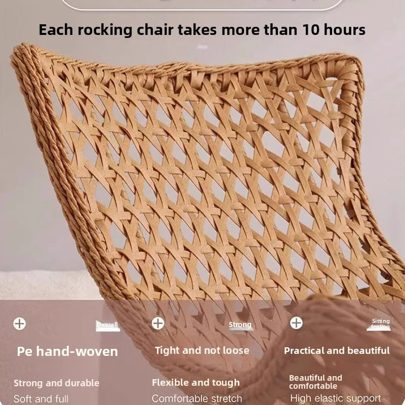 Outdoor Rattan, Recliner, Rocking Chair, Balcony, Outdoor, Courtyard, Leisure, Chair, Lazy, Sofa, Living Room, Sleepable