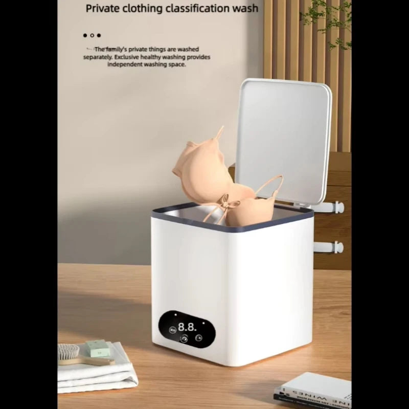 Blue-Purple Antibacterial Mini Washing Machine for Socks Underwear Towels Baby Clothing Small Pieces of Laundry Compact Washer