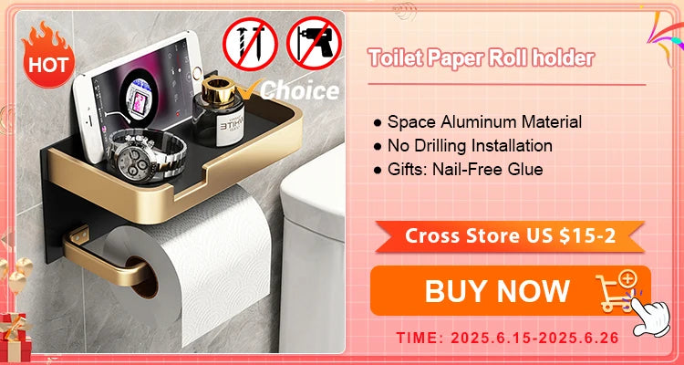 1-2PCS Bathroom Corner Shelf with Plastic Hook Towel Bar No Drill Space Aluminum Shower Storage Rack Bathroom Organizer