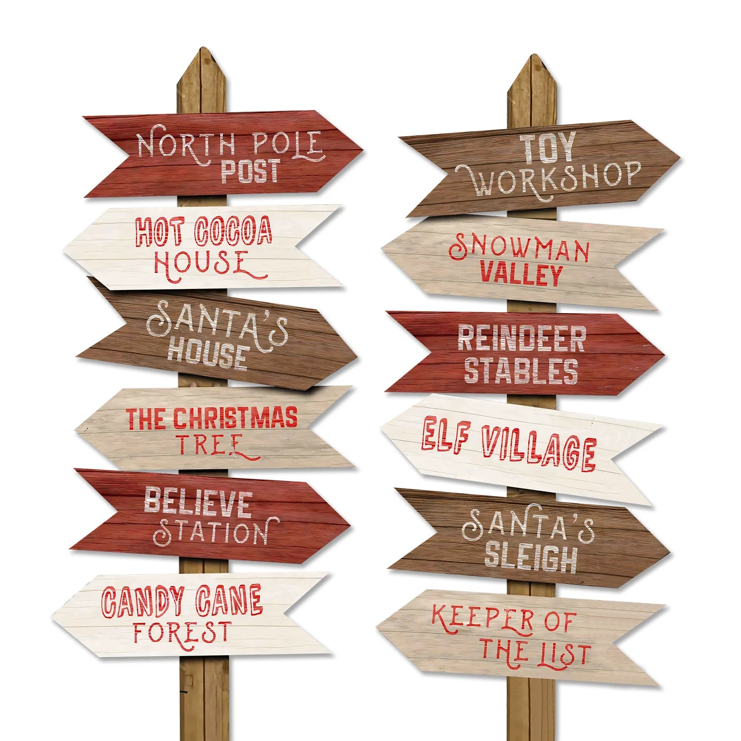 12PCS Arctic Christmas Festival Paper Signage Xmas decor 2025 Xmas Santa Claus workshop sign Navidad Natal New Year Gift 2026